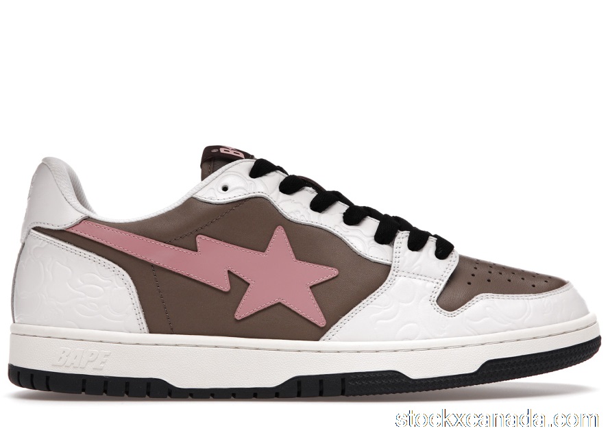 CA A Bathing Ape Bape Court Sta Brown Pink