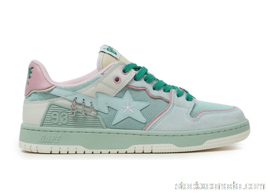 CA A Bathing Ape Bape SK8 Sta BAPY Minty Green (W)
