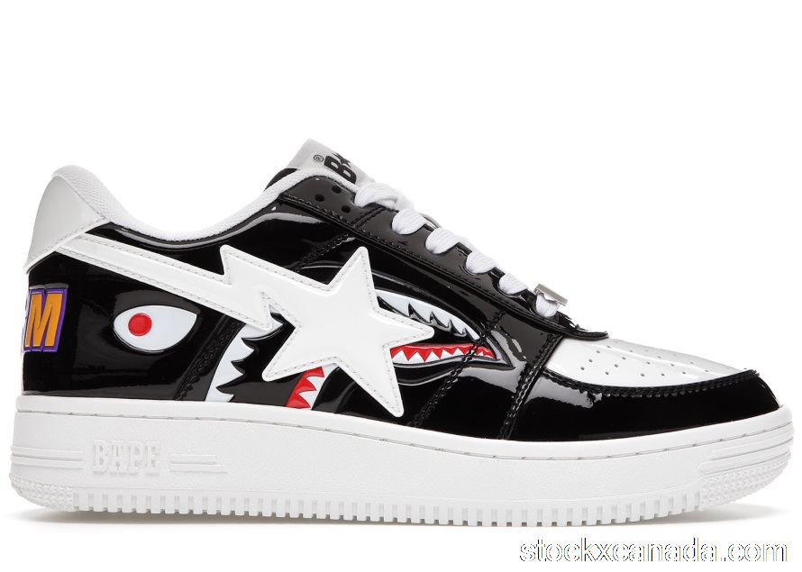 CA A Bathing Ape Bape Sta Low Color Block Shark Black