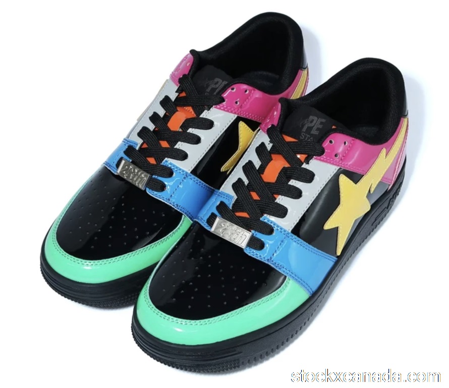 CA A Bathing Ape Bape Sta Low Crazy Black 1G80191012 BLK