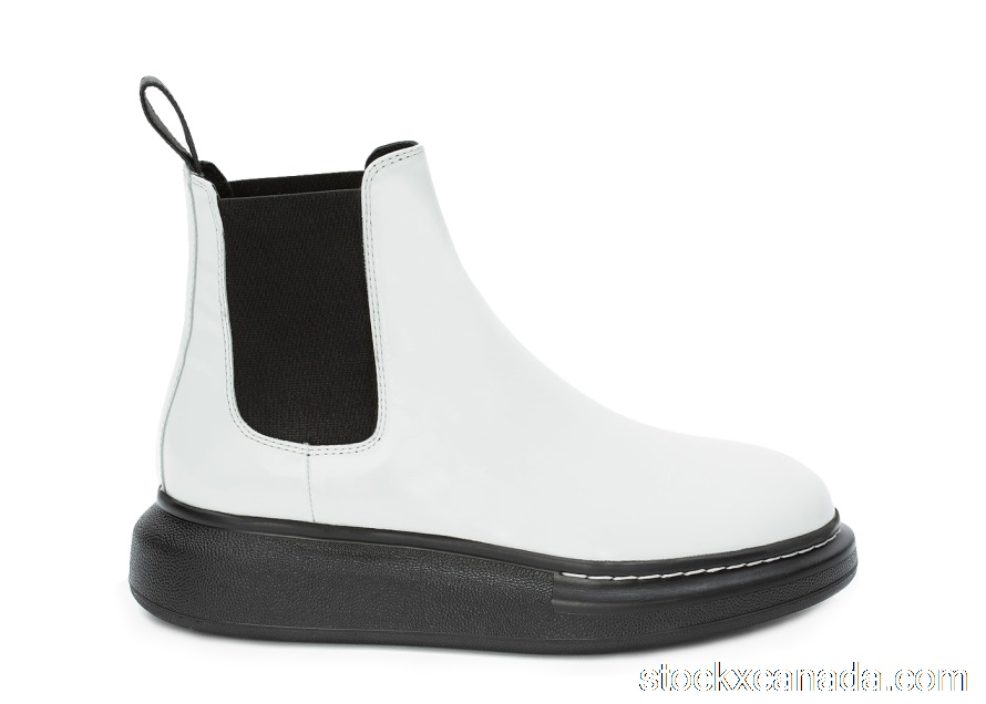 CA Alexander McQueen Hybrid Chelsea Boot Black White (W) 586398WHX529061