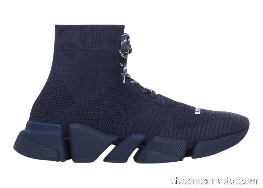 CA Balenciaga 2.0 Lace Up Recycled Dark Blue 617258W2DB14909