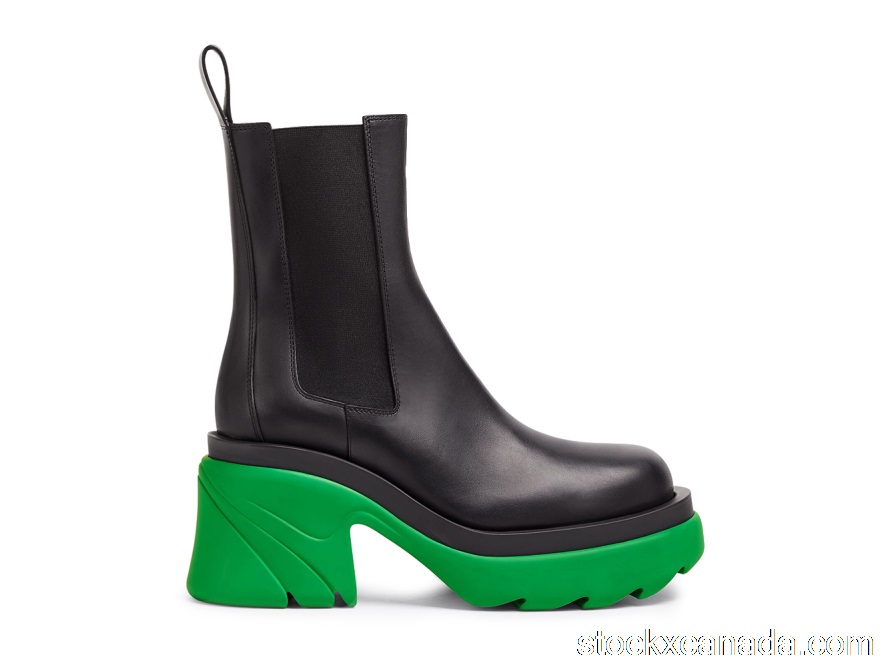 CA Bottega Veneta Flash Boots Black Grass (W) 667148VBS501476