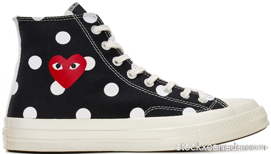 CA Converse Chuck Taylor All-Star 70 Hi Comme des Garcons PLAY Polka Dot Black 157250C