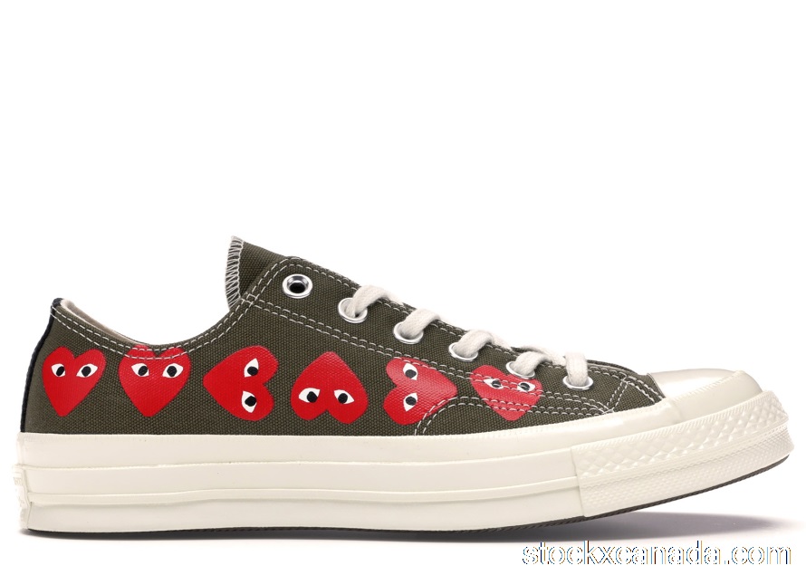 CA Converse Chuck Taylor All-Star 70 Ox Comme des Garcons Multi Heart Green 162976C
