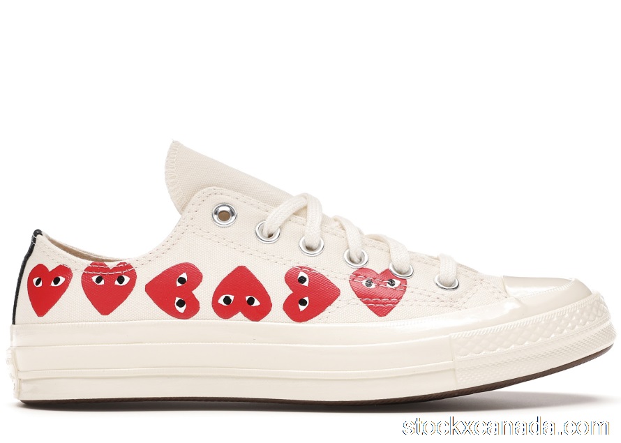 CA Converse Chuck Taylor All-Star 70 Ox Comme des Garcons Play Multi-Heart White 162975C