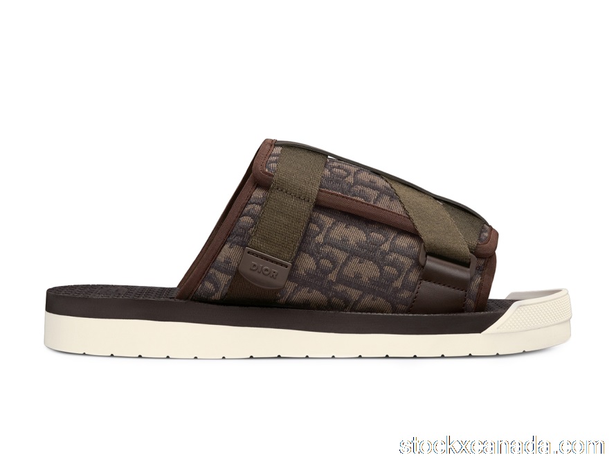 CA Dior Alpha Sandal Ebony Dior Oblique Jacquard 3SA081YXV_H767