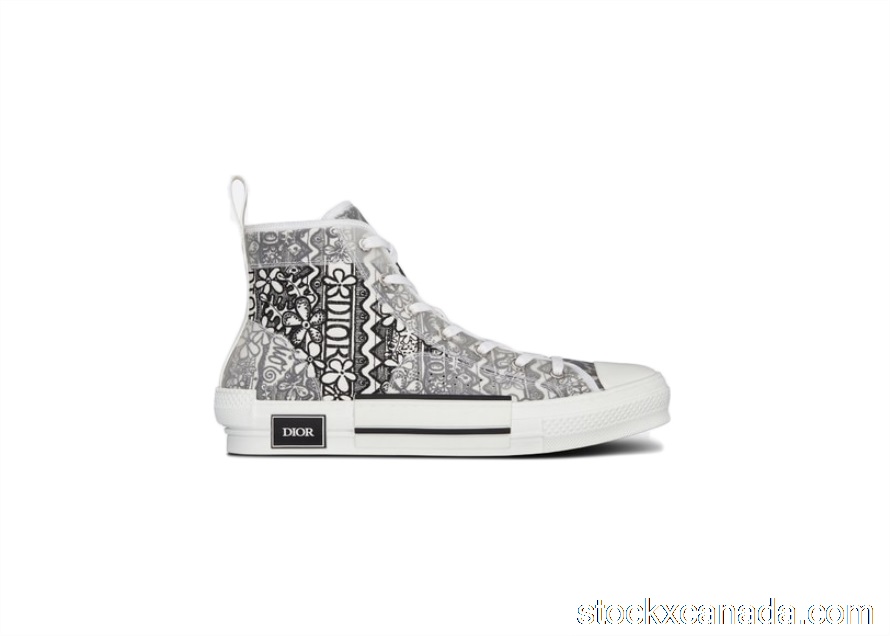 CA Dior And Shawn B23 High Top Black White Embroidery 3SH118ZCO_H169