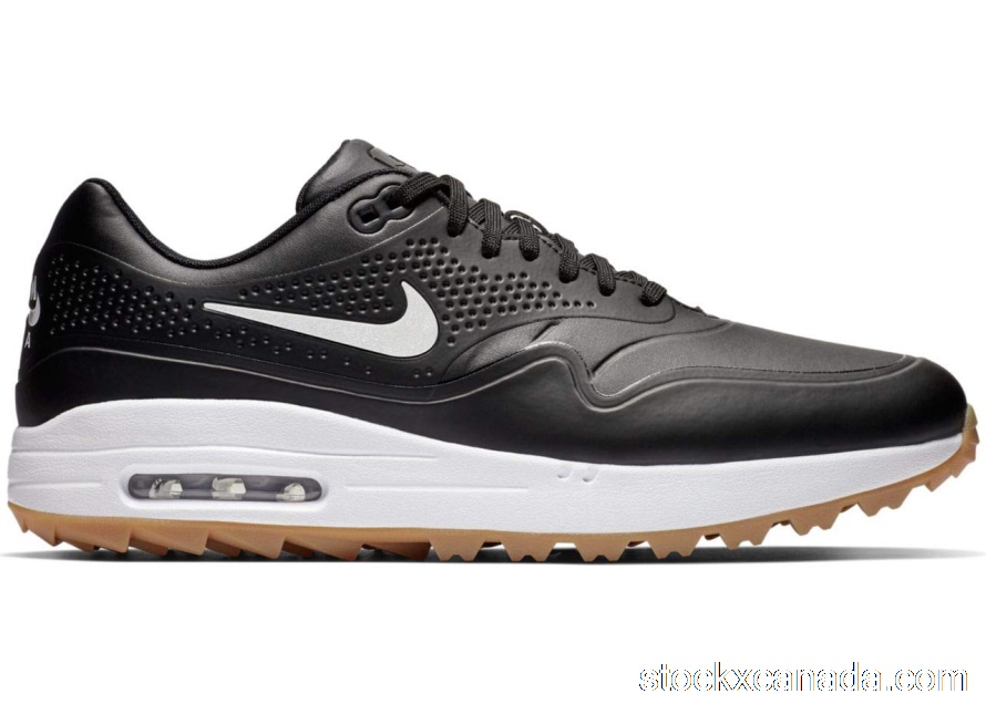 CA Nike Air Max 1 Golf Black Gum White Swoosh AQ0863-001WHITESWOOSH