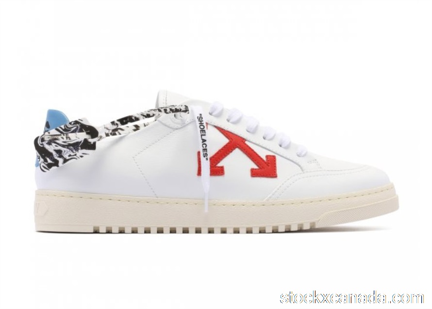 CA OFF-WHITE 2.0 Low Top White Red Arrow SS21 OMIA042R21LEA0020125