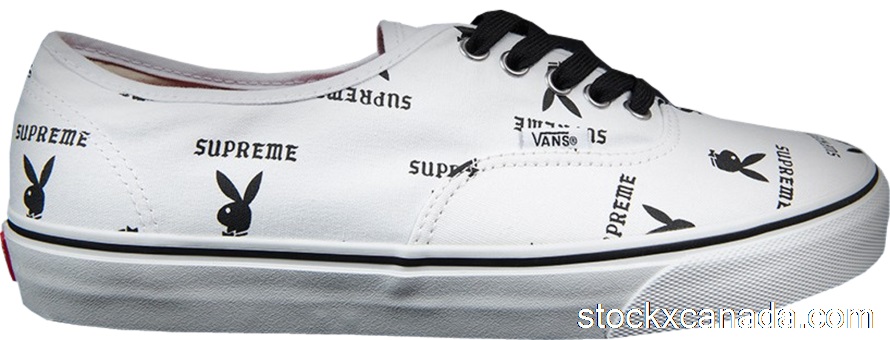 CA Vans Authentic Supreme x Playboy White VN-OQODD70